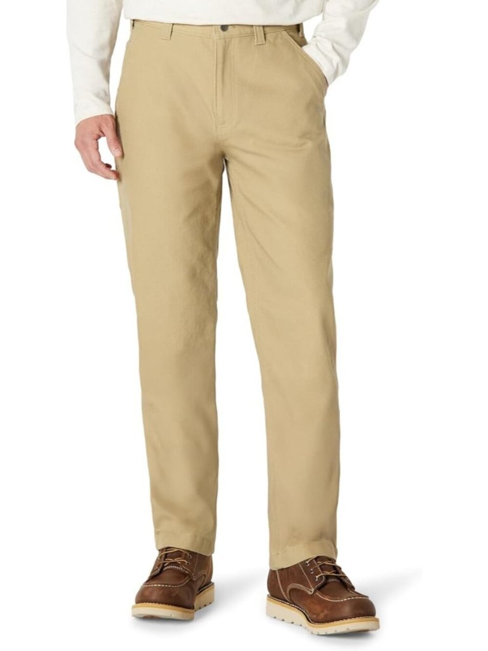 Amazon Essentials Regular Fit Carpenter Utility Duck Men Pants Khaki Size 42x32